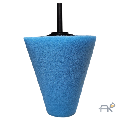  Губка полировальная для дрели конусная (80/30мм.синяя) (F-PL80M)